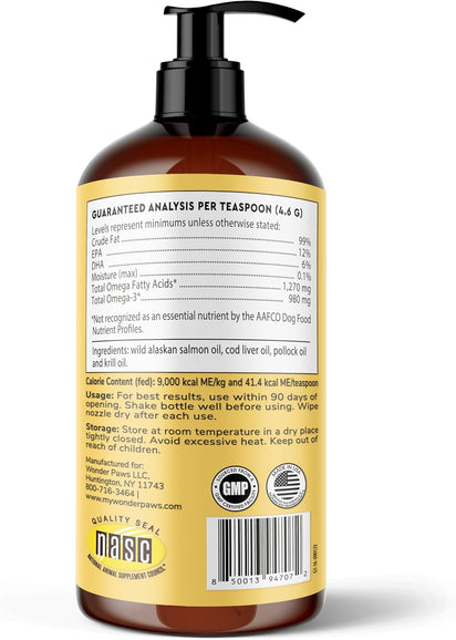 Omega Max 3X: aceite de pescado de triple fuente para perros