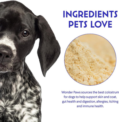 Calostro en polvo de animales alimentados con pasto