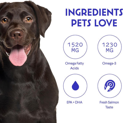 Omega Max 3X: aceite de pescado de triple fuente para perros