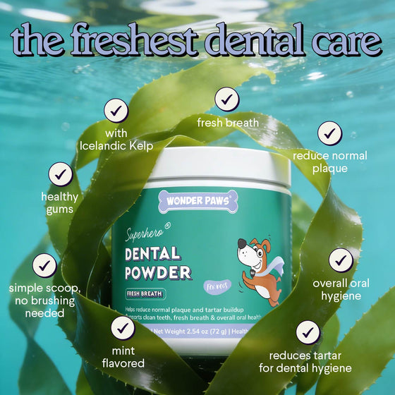 DENTAL POWDER 30g × 3袋 Wonder Paws Fresh Breath Dental Powder
