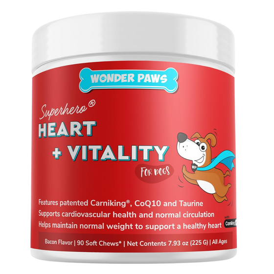 Cardiovascular Support for Dogs with L-Carnitine, Hawthorn Berry, Coenzyme Q10 & Taurine Wonder Paws Cardiovascular Support for Dogs with L-Carnitine, Hawthorn Berry, Coenzyme Q10 & Taurine Wonder Paws